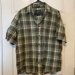 Men's wool rich button up t shirt